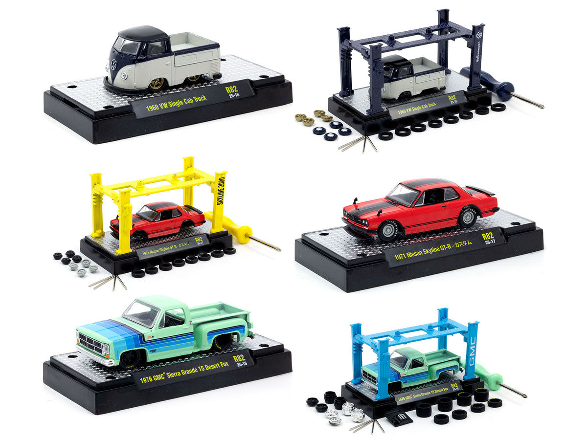 Model Kit 3 piece Car Set Release 82 Limited Edition to 8000 pieces Worldwide 1/64 Diecast Model Cars by M2 Machines by M2