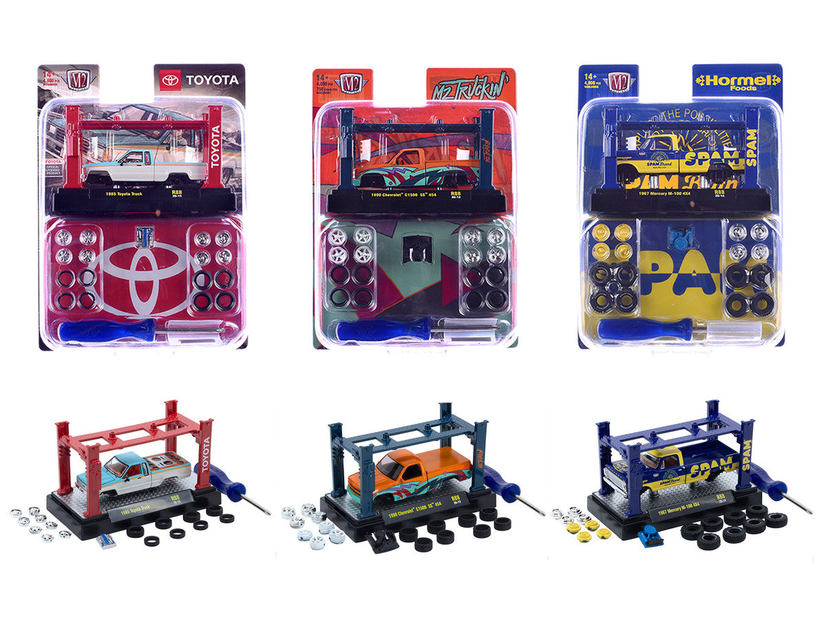 Model Kit 3 piece Car Set Release #88 Limited Edition to 4800 pieces Worldwide 1/64 Diecast Models by M2 Machines by M2