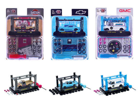 Model Kit 3 piece Car Set Release #90 Limited Edition to 6000 pieces Worldwide 1/64 Diecast Model Cars by M2 Machines-0