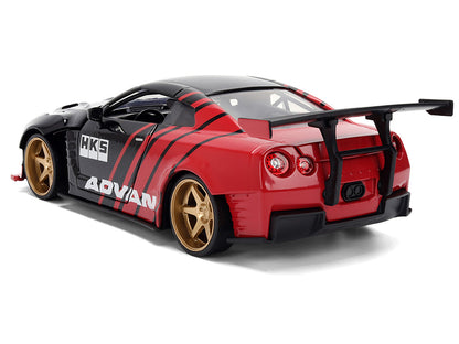 2009 Nissan GT-R (R35) Ben Sopra "Advan" Black and Red "JDM Tuners" Series 1/24 Diecast Model Car by Jada by Jada
