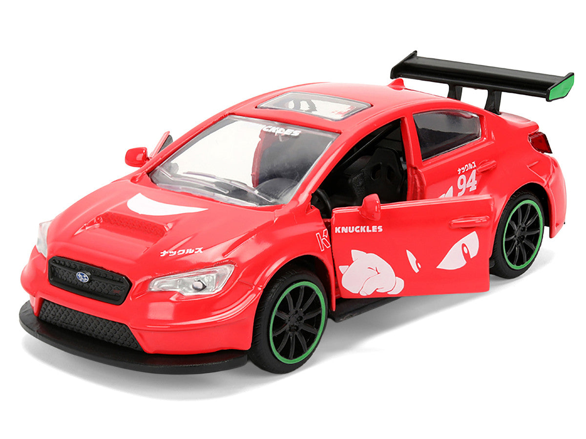 2016 Subaru WRX STI Red with "Knuckles" Graphics "Sonic the Hedgehog" (1991) Video Game "Hollywood Rides" Series 1/32 Diecast Model Car by Jada by Jada