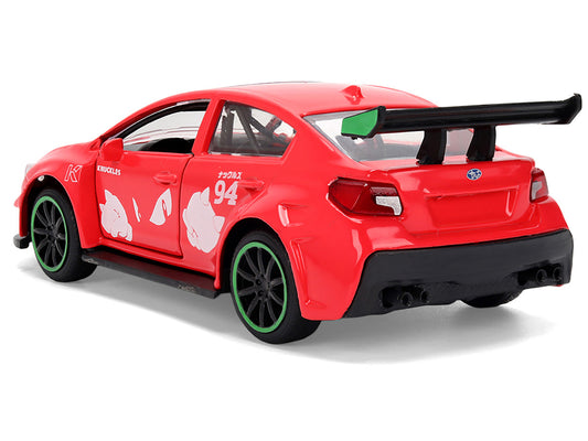 2016 Subaru WRX STI Red with "Knuckles" Graphics "Sonic the Hedgehog" (1991) Video Game "Hollywood Rides" Series 1/32 Diecast Model Car by Jada by Jada