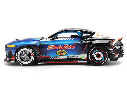 Ford Mustang RTR #130 James Deane "AutoZone" "Formula Drift PRO Championship" (2025) with Lights "RTR Vehicles" Series 1/24 Diecast Model Car by Jada by Jada