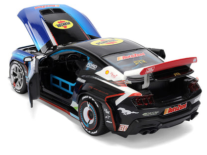 Ford Mustang RTR #130 James Deane "AutoZone" "Formula Drift PRO Championship" (2025) with Lights "RTR Vehicles" Series 1/24 Diecast Model Car by Jada by Jada