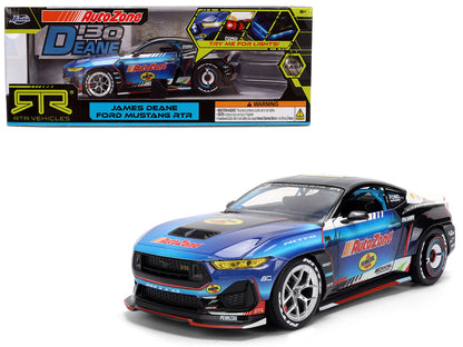 Ford Mustang RTR #130 James Deane "AutoZone" "Formula Drift PRO Championship" (2025) with Lights "RTR Vehicles" Series 1/24 Diecast Model Car by Jada by Jada