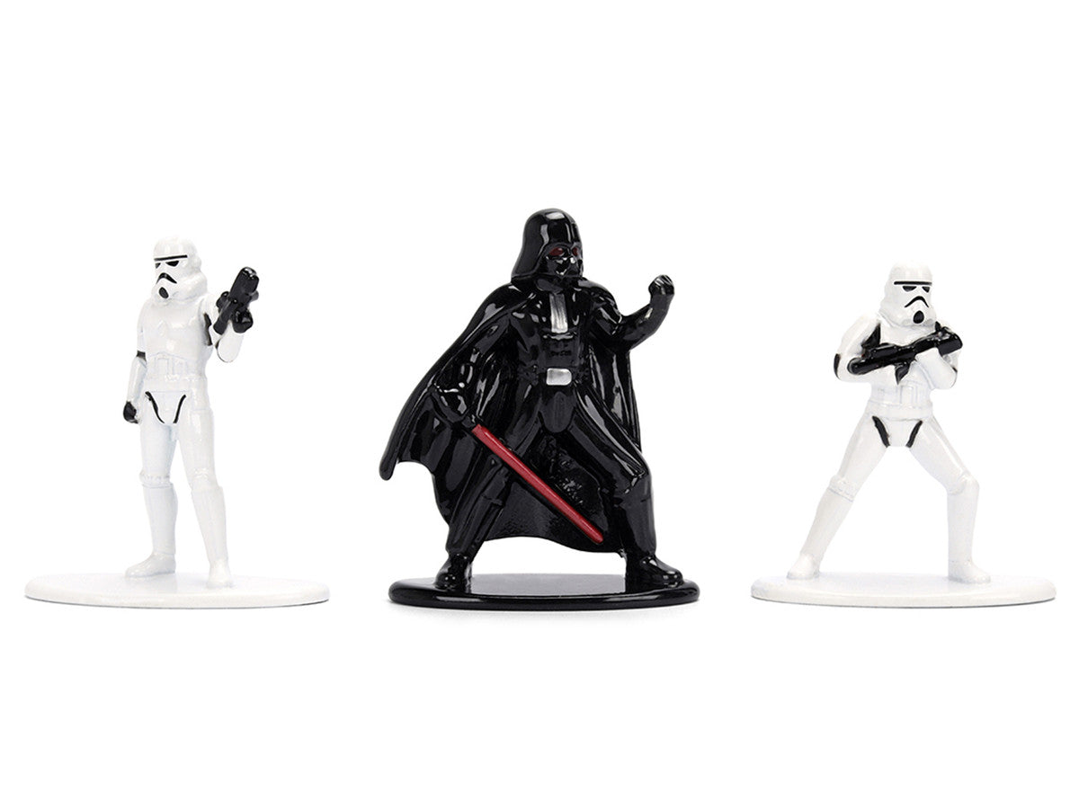 Set of 3 Diecast Figures "Star Wars" Movie Franchise "Nano Metalfigs" Series Diecast Models by Jada by Jada