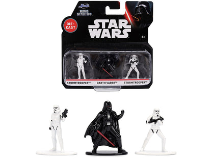 Set of 3 Diecast Figures "Star Wars" Movie Franchise "Nano Metalfigs" Series Diecast Models by Jada by Jada