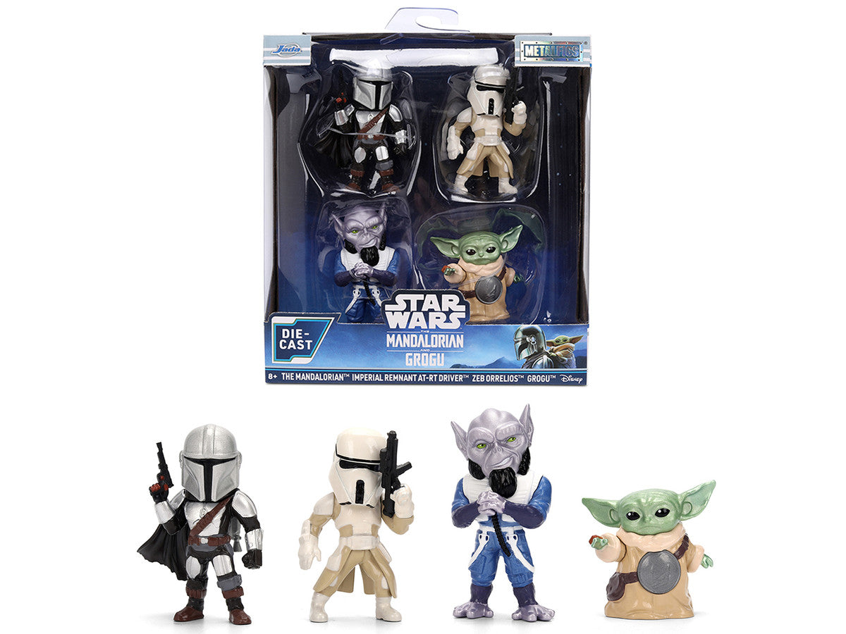 Set of 4 Diecast Figures "Star Wars: The Mandalorian & Grogu" (2026) Movie "Metalfigs" Series Diecast Models by Jada by Jada