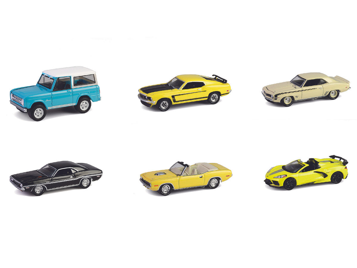 "Barrett-Jackson" Series 15 Set of 6 Cars 1/64 Diecast Model Cars by Greenlight by Greenlight