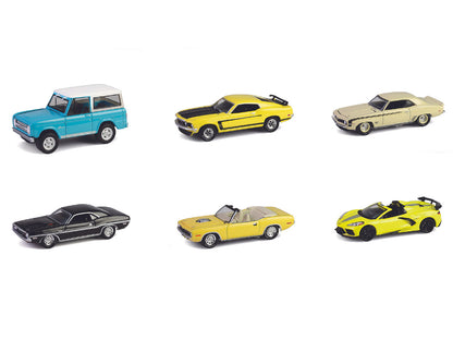 "Barrett-Jackson" Series 15 Set of 6 Cars 1/64 Diecast Model Cars by Greenlight by Greenlight