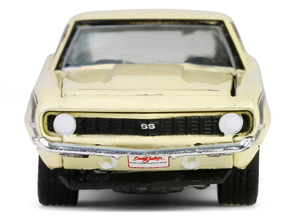 1969 Chevrolet Camaro SS 396 Butternut Yellow with Black Stripes "Barrett-Jackson" Series 15 1/64 Diecast Model Car by Greenlight by Greenlight