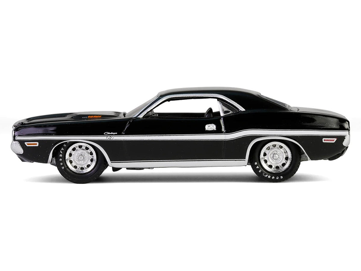 1970 Dodge Challenger R/T 440 Black with White Stripes "Barrett-Jackson" Series 15 1/64 Diecast Model Car by Greenlight by Greenlight
