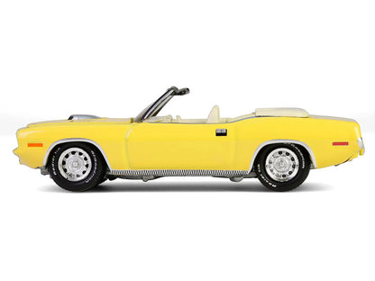 1970 Plymouth 'Cuda Convertible Yellow "Barrett-Jackson" Series 15 1/64 Diecast Model Car by Greenlight by Greenlight