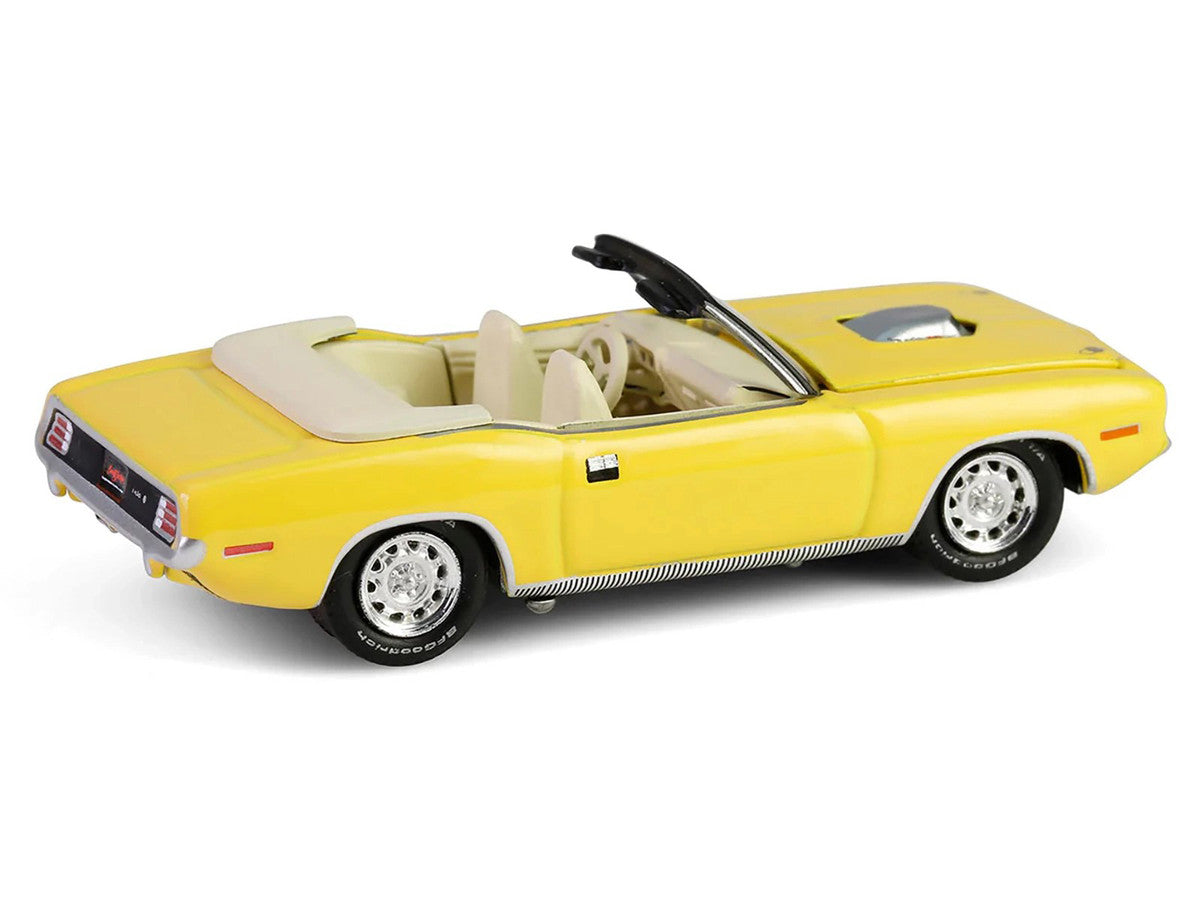 1970 Plymouth 'Cuda Convertible Yellow "Barrett-Jackson" Series 15 1/64 Diecast Model Car by Greenlight by Greenlight