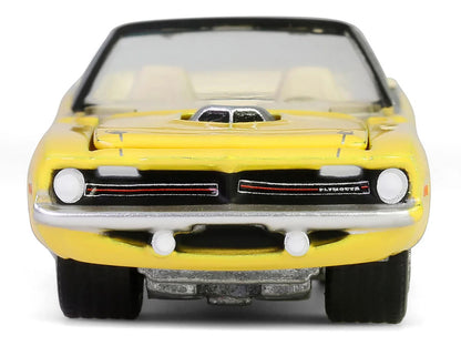 1970 Plymouth 'Cuda Convertible Yellow "Barrett-Jackson" Series 15 1/64 Diecast Model Car by Greenlight by Greenlight