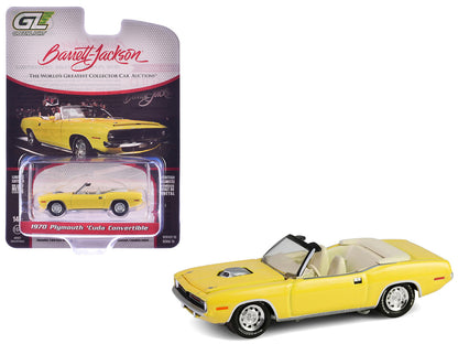 1970 Plymouth 'Cuda Convertible Yellow "Barrett-Jackson" Series 15 1/64 Diecast Model Car by Greenlight by Greenlight