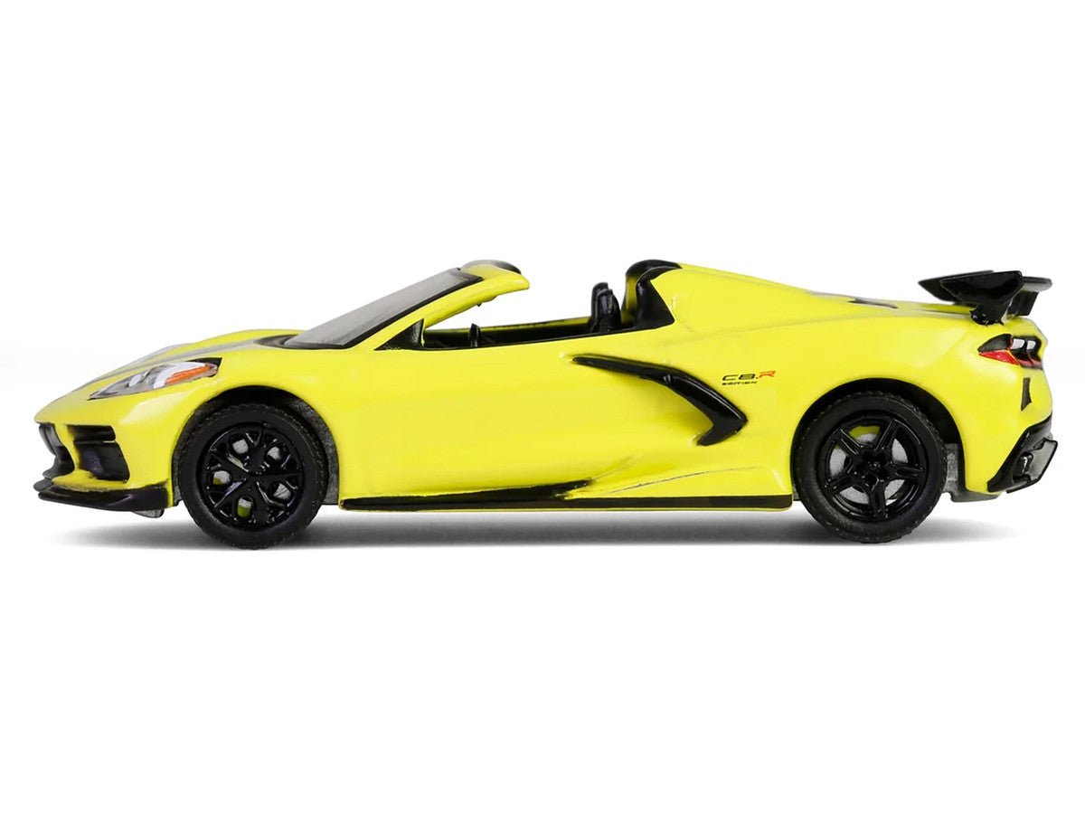 2022 Chevrolet Corvette C8.R Convertible Yellow with Silver Stripes "Barrett-Jackson" Series 15 1/64 Diecast Model Car by Greenlight by Greenlight