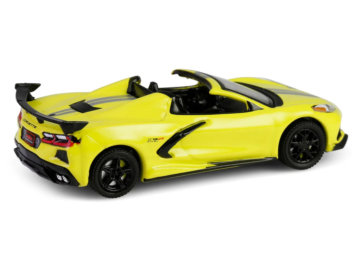 2022 Chevrolet Corvette C8.R Convertible Yellow with Silver Stripes "Barrett-Jackson" Series 15 1/64 Diecast Model Car by Greenlight by Greenlight