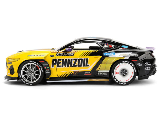 Ford Mustang RTR #88 Chelsea Denofa "Pennzoil" "Formula Drift PRO Championship" (2025) with Lights "RTR Vehicles" Series 1/24 Diecast Model Car by Jada by Jada