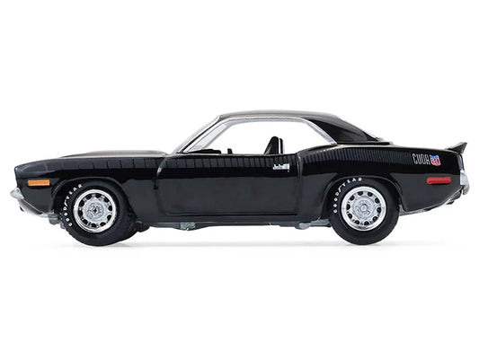 1970 Plymouth 'Cuda AAR Black with Gray Stripes "Barrett-Jackson" Series 16 1/64 Diecast Model Car by Greenlight by Greenlight