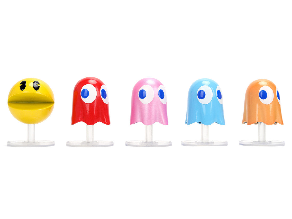 Set of 5 Diecast Figures "Pac-Man" (1980) Video Game "Metalfigs" Series Diecast Models by Jada by Jada