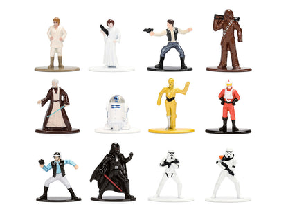 Set of 12 Diecast Figures "Star Wars" Movie Franchise "Nano Metalfigs" Series Diecast Models by Jada by Jada