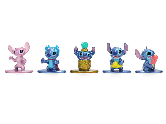 Set of 12 Diecast Figures "Disney's Stitch" Franchise "Nano Metalfigs" Series Diecast models by Jada by Jada