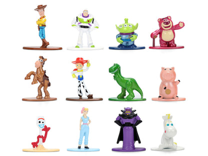 Set of 12 Diecast Figures "Toy Story" Movie Franchise "Nano Metalfigs" Series Diecast Models by Jada by Jada