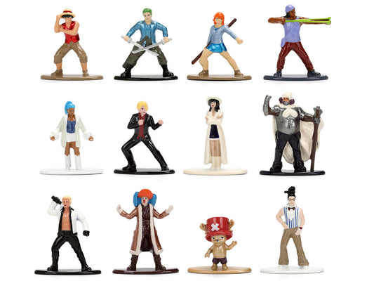 Set of 12 Diecast Figures "One Piece" (2023-Current) TV Series "Metalfigs" Series Diecast Models by Jada by Jada