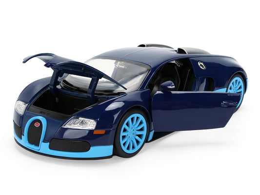 2011 Bugatti Veyron Dark Blue with Light Blue Accents "Hyper-Spec" Series 1/24 Diecast Model Car by Jada by Jada