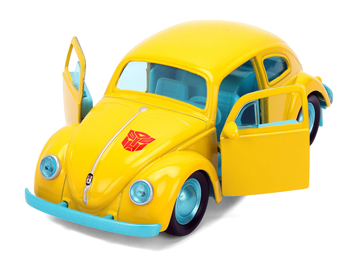 Volkswagen Beetle "Bumblebee" Yellow with Blue Interior "Transformers - Energon Surge" "Hollywood Rides" Series 1/32 Diecast Car Model by Jada by Jada