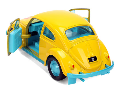 Volkswagen Beetle "Bumblebee" Yellow with Blue Interior "Transformers - Energon Surge" "Hollywood Rides" Series 1/32 Diecast Car Model by Jada by Jada