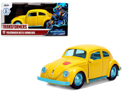Volkswagen Beetle "Bumblebee" Yellow with Blue Interior "Transformers - Energon Surge" "Hollywood Rides" Series 1/32 Diecast Car Model by Jada by Jada