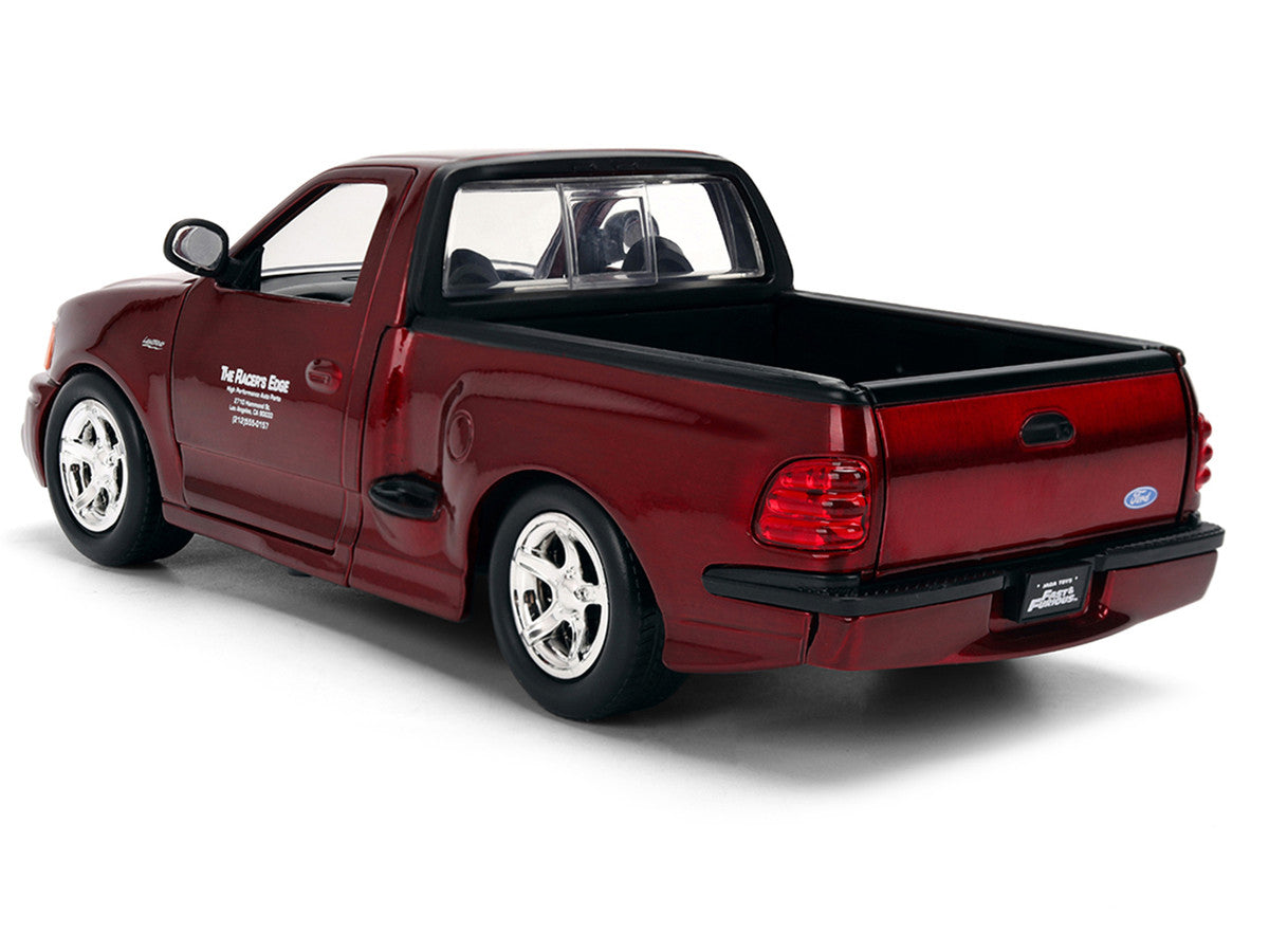 Ford F-150 SVT Lightning Pickup Truck Red Color Brush Finish "The Fast and the Furious" (2001) Movie "25 Years of Fast & Furious" Series 1/24 Diecast Model Car by Jada by Jada