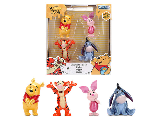 Set of 4 Diecast Figures "Winnie the Pooh" Franchise "Metalfigs" Series Diecast Models by Jada by Jada