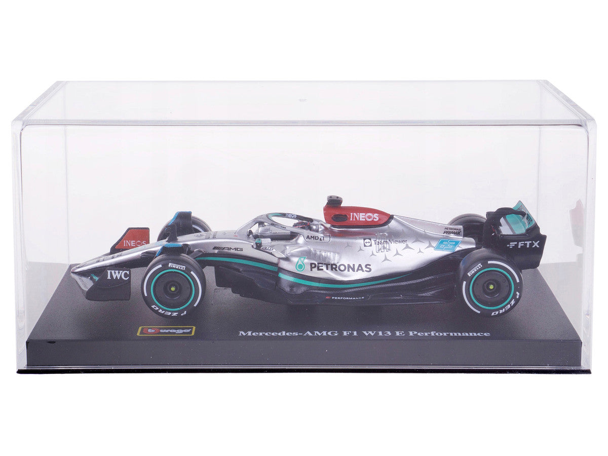 Mercedes-AMG F1 W13 E Performance #63 George Russell "F1 Formula One World Championship" (2022) with Display Case 1/43 Diecast Model Car by Bburago by Bburago