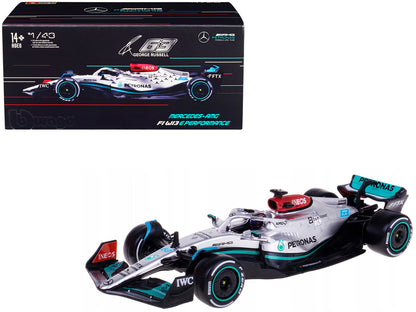 Mercedes-AMG F1 W13 E Performance #63 George Russell "F1 Formula One World Championship" (2022) with Display Case 1/43 Diecast Model Car by Bburago by Bburago