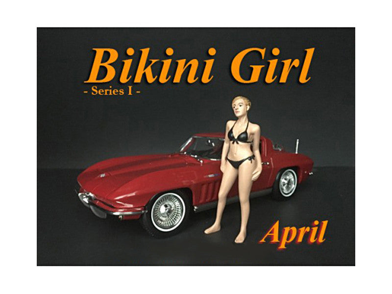 April Bikini Calendar Girl Figure for 1/24 Scale Models by American Diorama by American Diorama