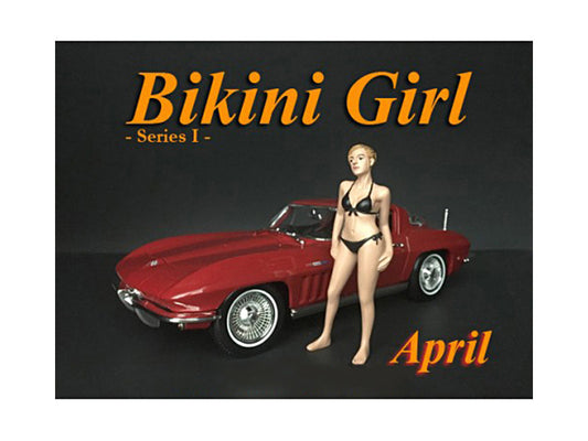April Bikini Calendar Girl Figure for 1/24 Scale Models by American Diorama by American Diorama