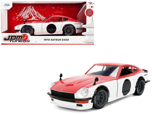 1972 Datsun 240Z Red and White "JDM Tuners" Series 1/24 Diecast Car Model by Jada by Jada