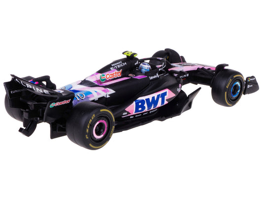 Alpine A524 #10 Pierre Gasly "BWT" "Formula One F1 World Championship" (2024) with Driver Figure and Display Case "Race" Series 1/43 Diecast Model Car by Bburago by Bburago