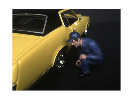 Mechanic Juan with Lug Wrench Figurine for 1/24 Scale Models by American Diorama by American Diorama