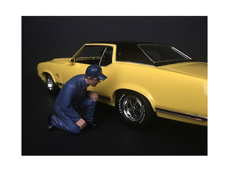 Mechanic Juan with Lug Wrench Figurine for 1/24 Scale Models by American Diorama by American Diorama