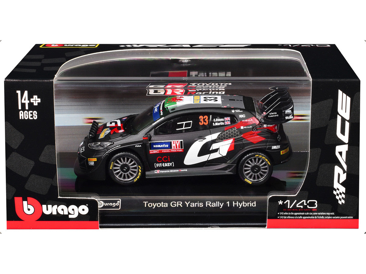 Toyota GR Yaris Rally1 Hybrid #33 Elfyn Evans - Scott Martin "Toyota Gazoo Racing WRT" "World Rally Championship" (2024) "Race" Series 1/43 Diecast Model Car by Bburago by Bburago