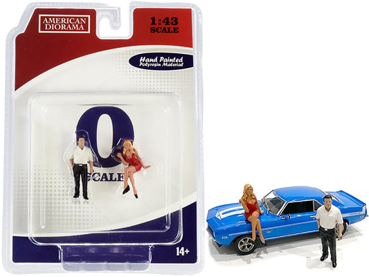70s Style Two Figurines Set II for 1/43 Scale Models by American Diorama by American Diorama