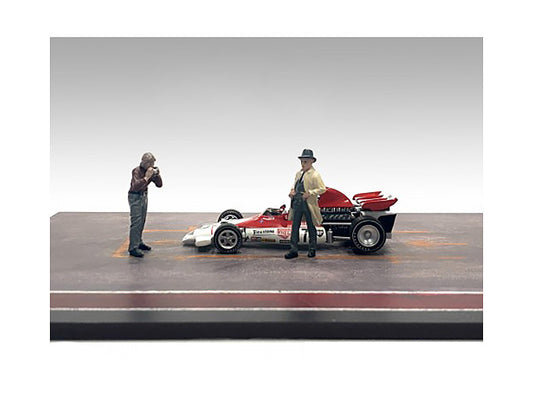 "Race Day" Two Diecast Figures Set 3 for 1/43 Scale Models by American Diorama by American Diorama