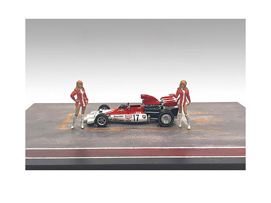 "Race Day" Two Diecast Figures Set 6 for 1/43 Scale Models by American Diorama by American Diorama