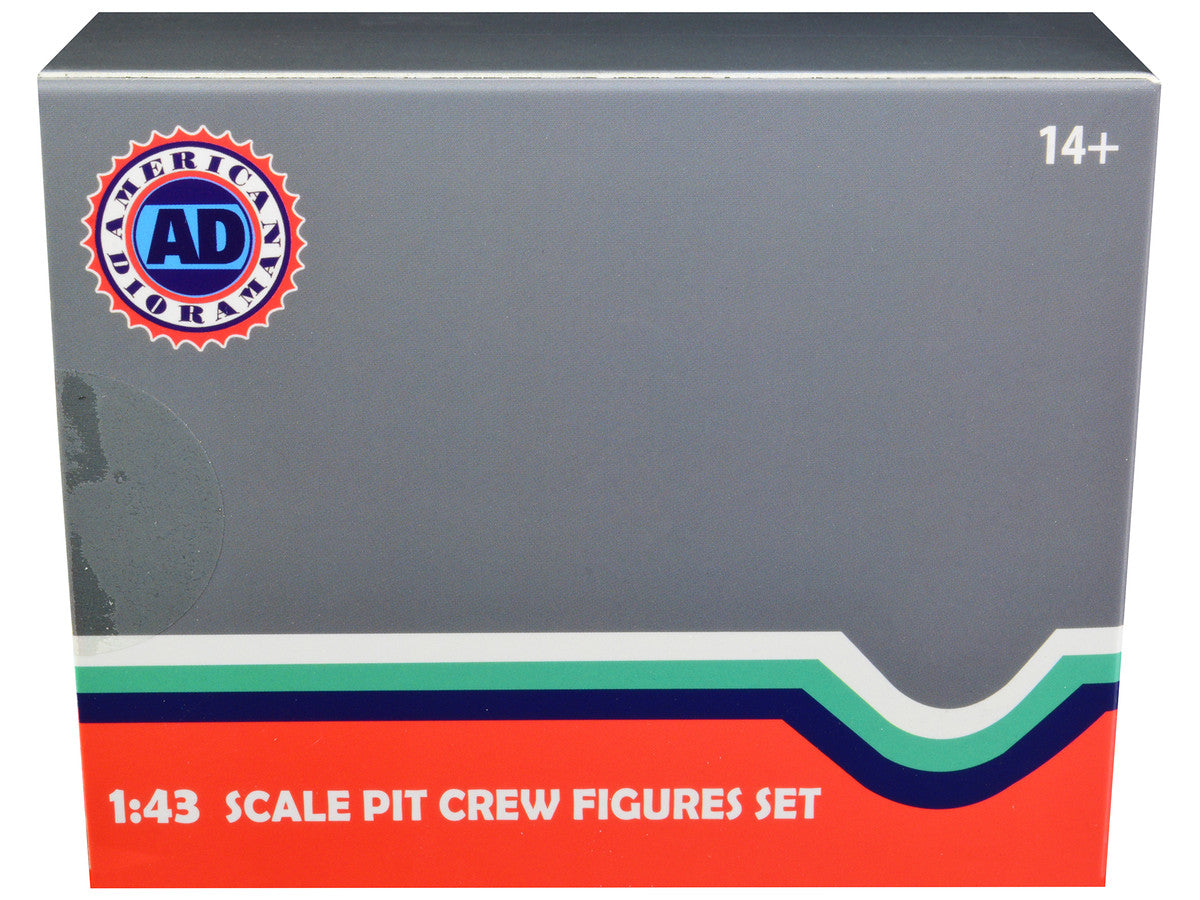 Formula One F1 Pit Crew 7 Figure Set Team Red Release III for 1/43 Scale Models by American Diorama by American Diorama