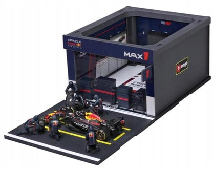 Red Bull Racing Pit Pass Diorama Set with RB21 #1 Max Verstappen "Formula One F1 World Championship" (2025) "Formula Racing" Series 1/43 Diecast Model by Bburago by Bburago