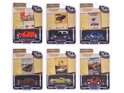 "Vintage Ad Cars" Series 11 Set of 6 pieces 1/64 Diecast Model Cars by Greenlight by Greenlight